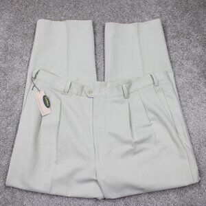 R.M. Williams Moleskin Trousers NWT Men 40x32 Tan Pleated Cotton 5-Pocket Pants